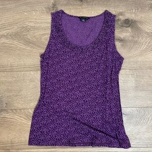 Banana Republic Factory Purple Patterned Tank Top - size XS